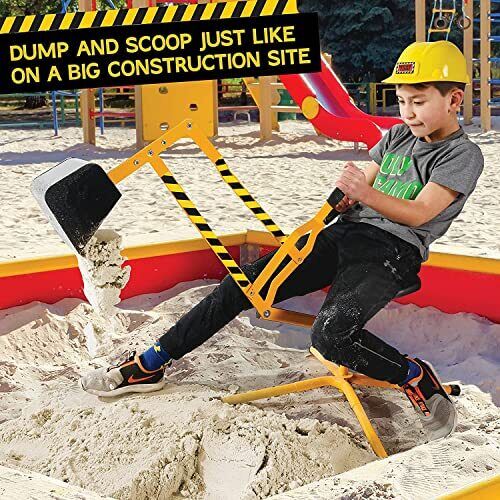 Stargo Sand Digger Kids Excavator Ride on Toy for Outdoor Sandbox Fun