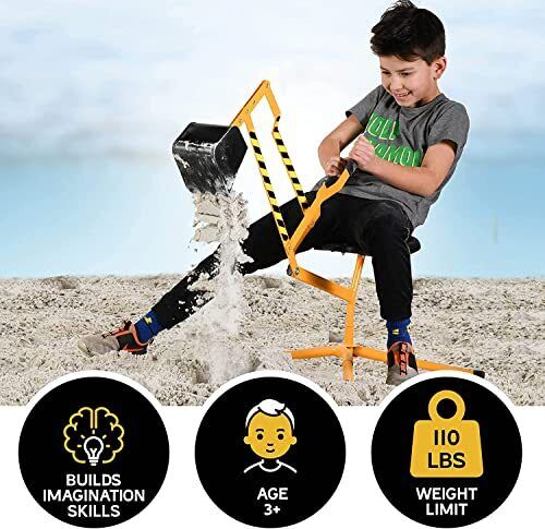 Stargo Sand Digger Kids Excavator Ride on Toy for Outdoor Sandbox Fun