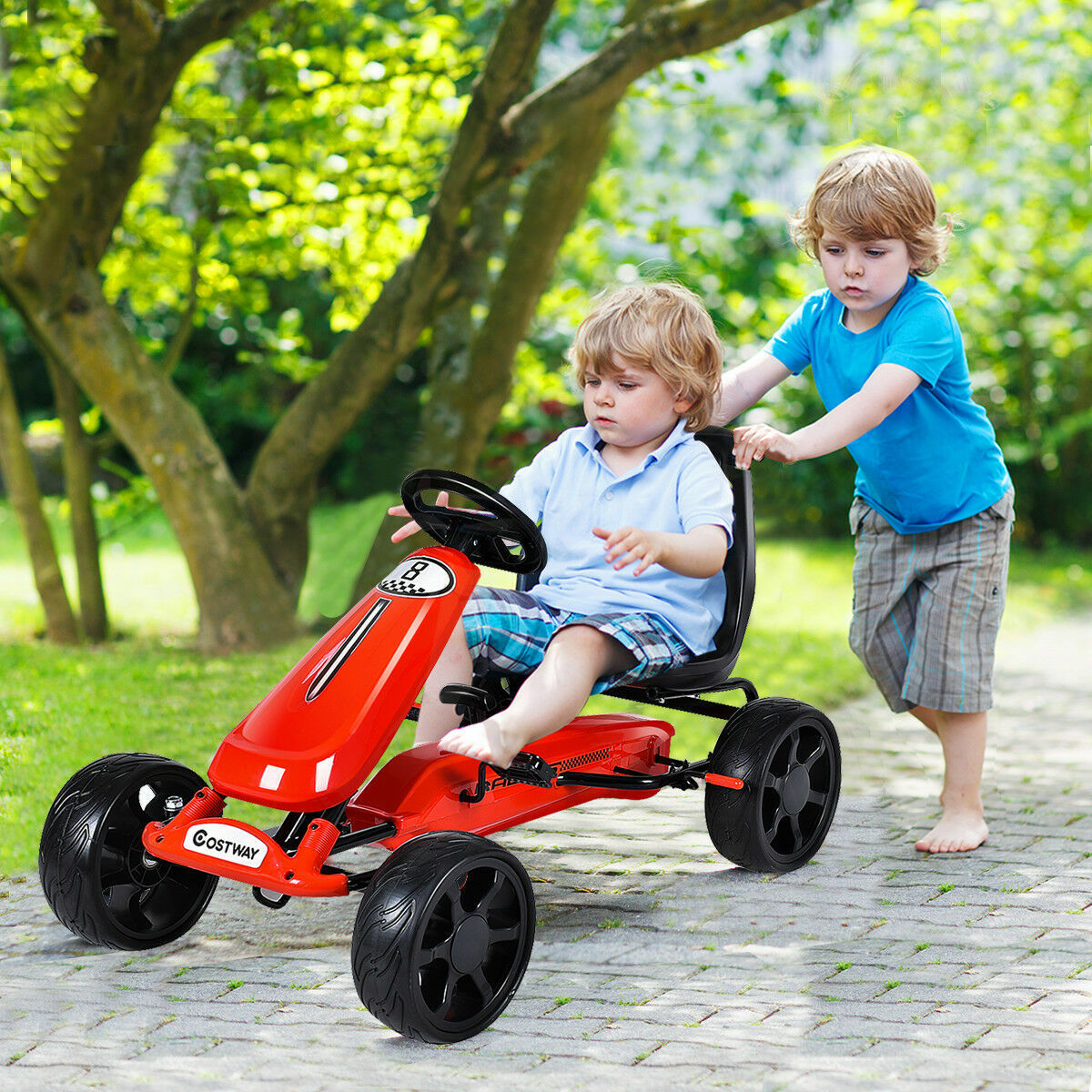 Stealth Outdoor Go Kart for Kids - Pedal Powered 4 Wheel Racer Toy