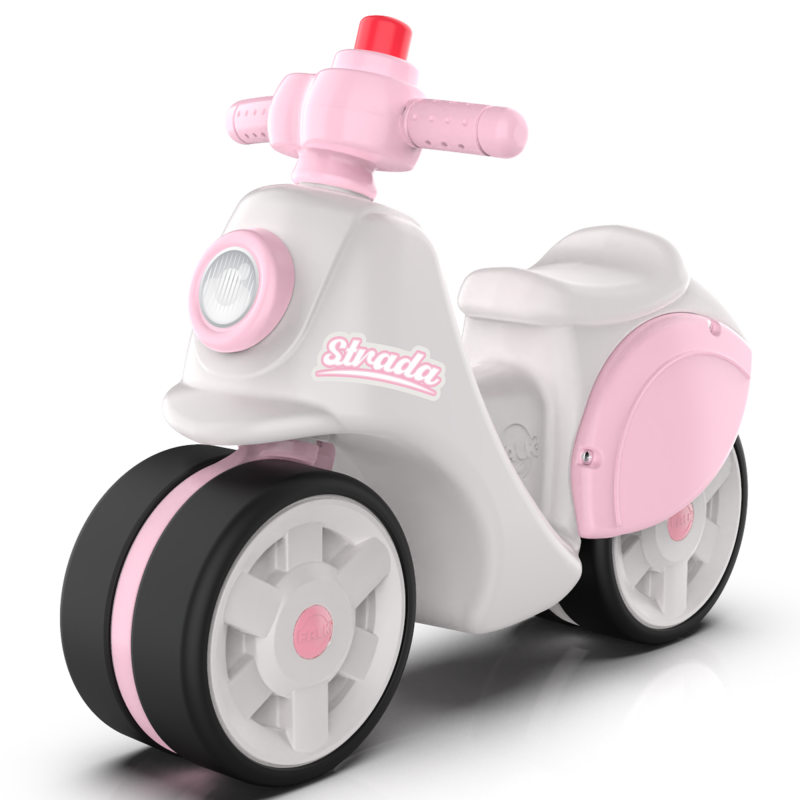 Strada Retro Ride-on Scooter for Girls: Quiet Tires, Perfect for Ages 1 and Up