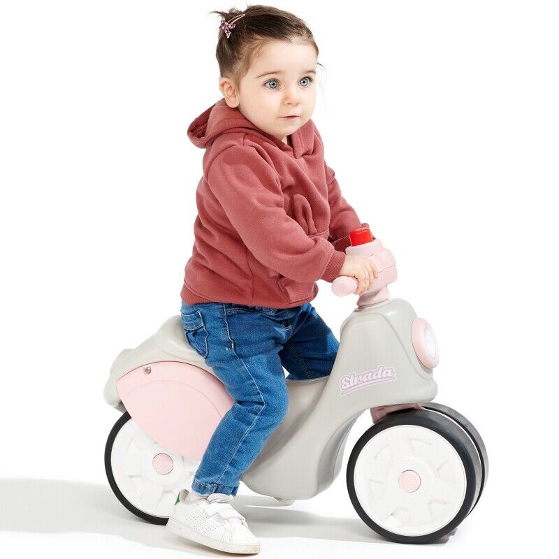 Strada Retro Ride-on Scooter for Girls: Quiet Tires, Perfect for Ages 1 and Up