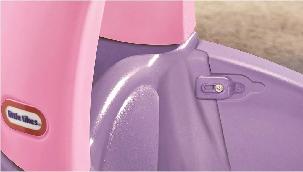 Stylish Princess Cozy Ride-On Truck with Working Horn and Drop-Down Tailgate