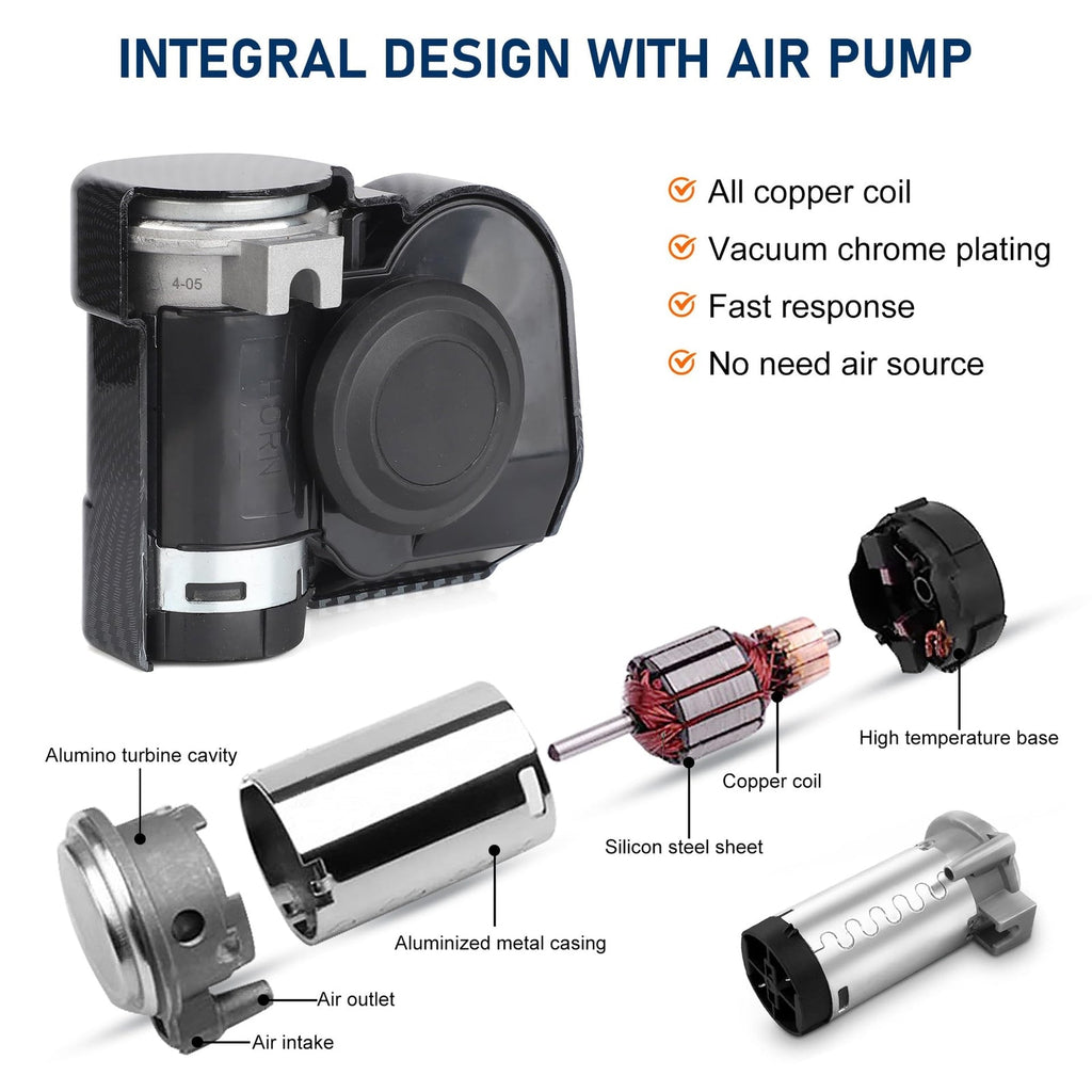 150dB Loud 12V Air Horn for Car Motorcycle Truck Boat Pickup Train