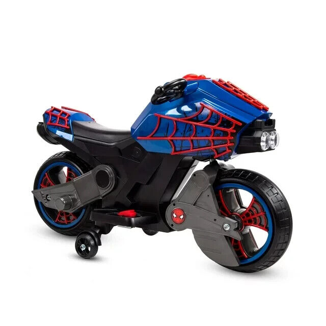 Superhero Spider Motorcycle Ride-On: 6V Battery-Powered Toy for Kids Ages 3 and Up