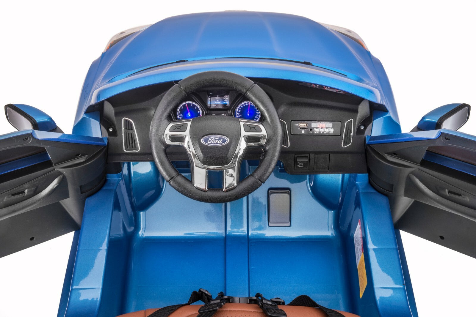 Licensed Ford Focus RS Kids Ride-On Car in Nitrous Blue