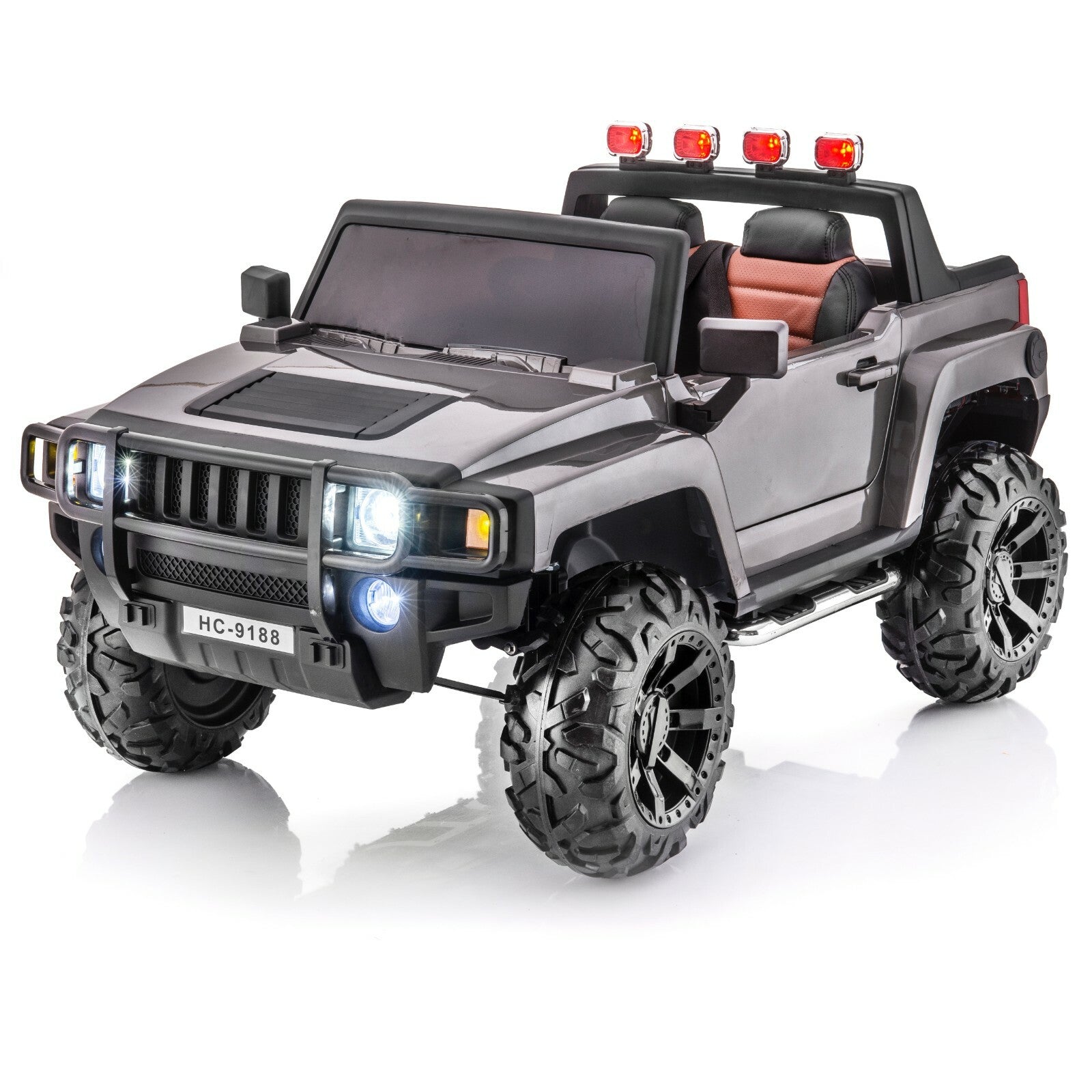 12V 4x4 Kids Ride-On Vehicle Warrior Model in Gloss Gray