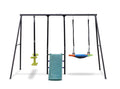 550LB Capacity Outdoor Backyard Swing Set with Slide for Kids