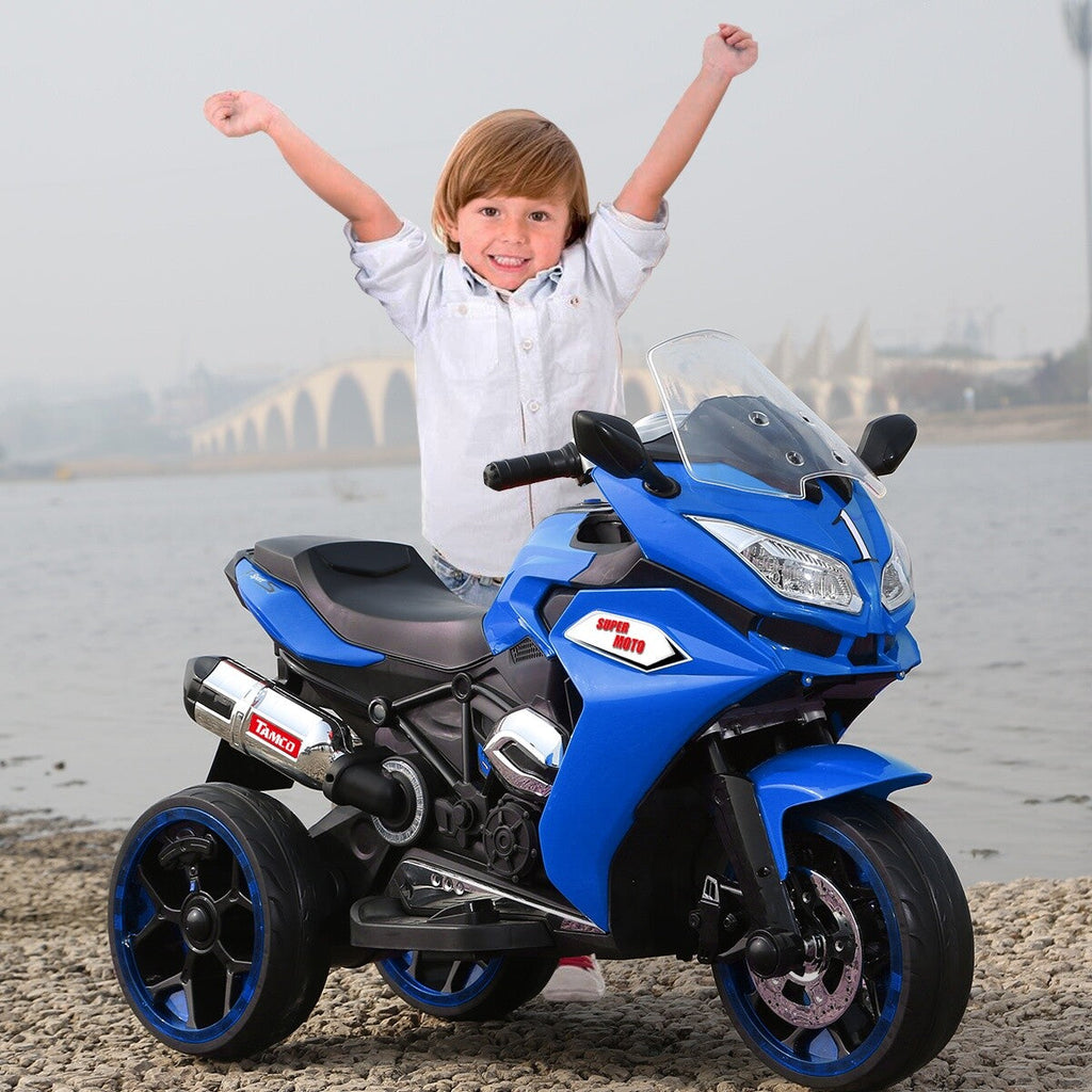 12V Kids Electric Motorcycle with Three Light-Up Wheels