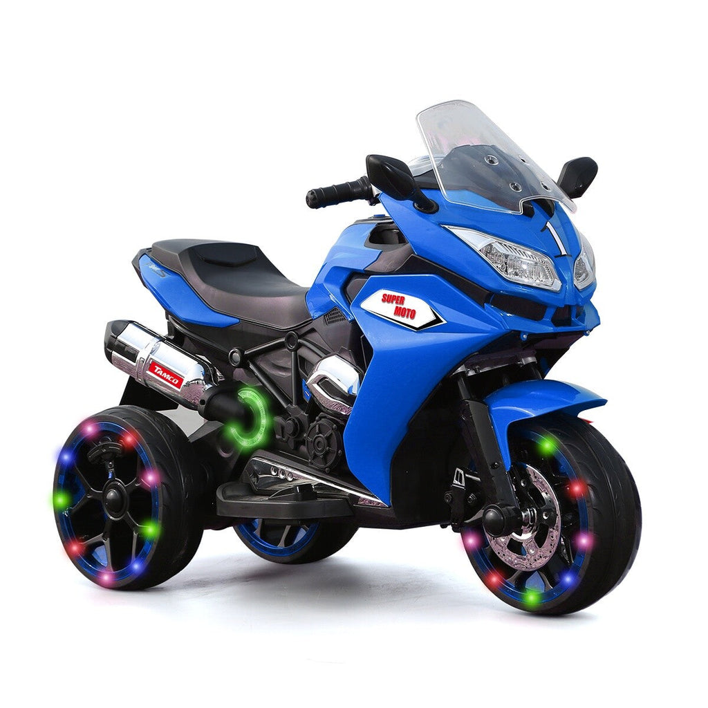 12V Kids Electric Motorcycle with Three Light-Up Wheels