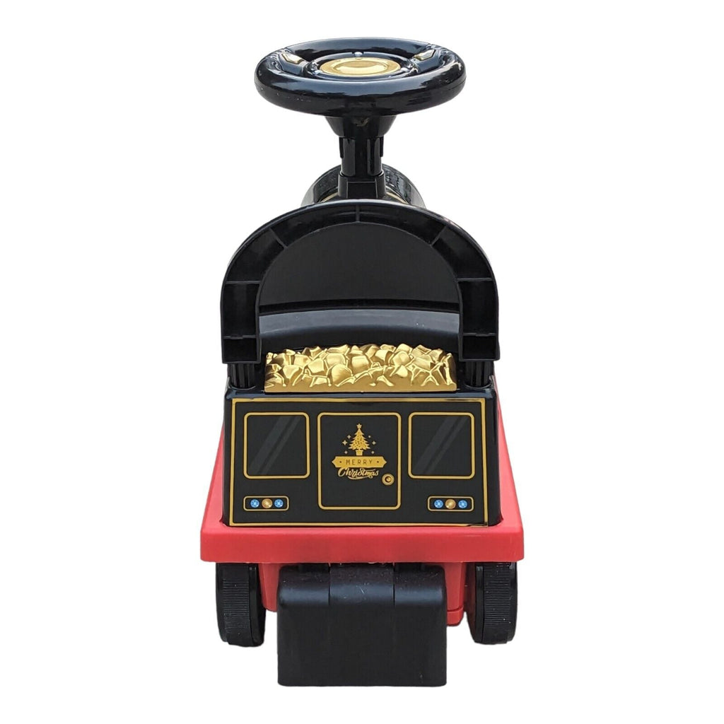 Tempi Electric Train Ride-On Toy with Lights, Sounds, and Storage Tracks