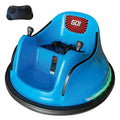 Electric Bubble RC Kids Bumper Car with Lights and Music - Blue
