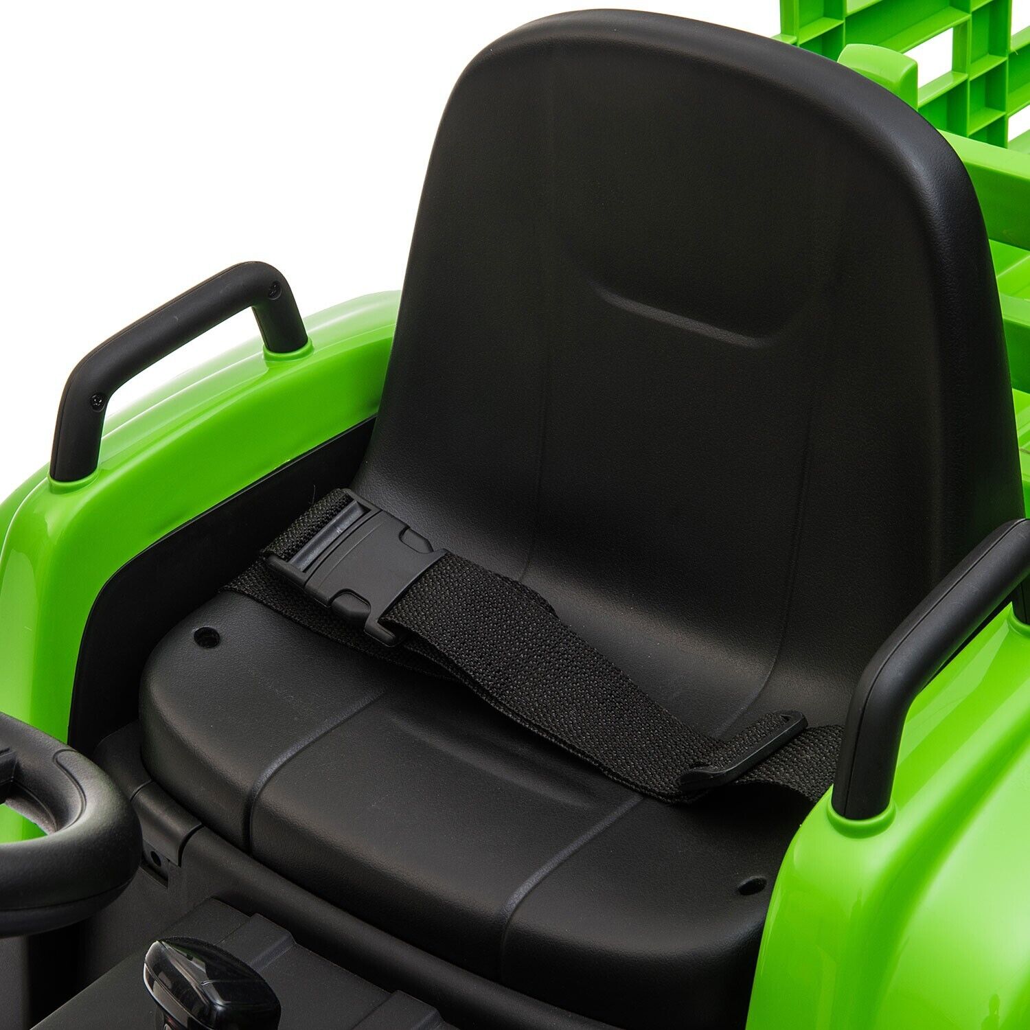TOBBI 12V Battery-Powered Toy Tractor with Trailer for Kids' Electric Ride-On Fun