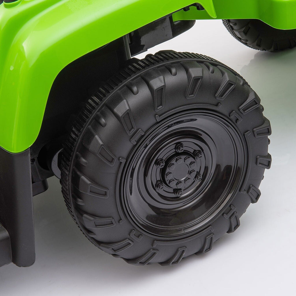 TOBBI 12V Battery-Powered Tractor Ride-On with Trailer for Kids - Electric Vehicle Fun!