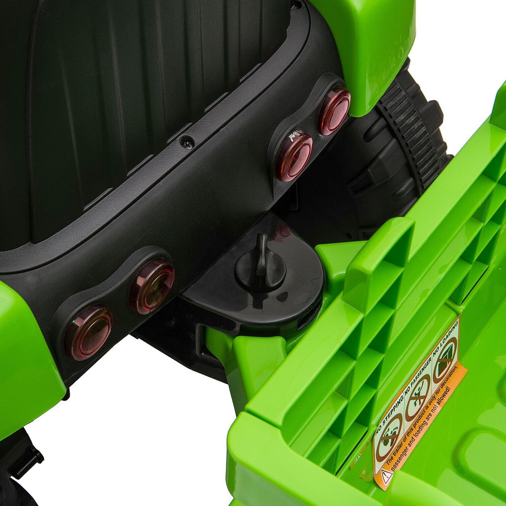 TOBBI 12V Battery-Powered Tractor Ride-On with Trailer for Kids - Electric Vehicle Fun!