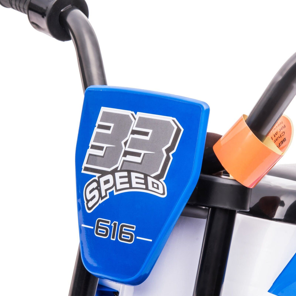 TOBBI 12V Electric Dirt Bike for Kids - Powered Motorbike with Realistic Design