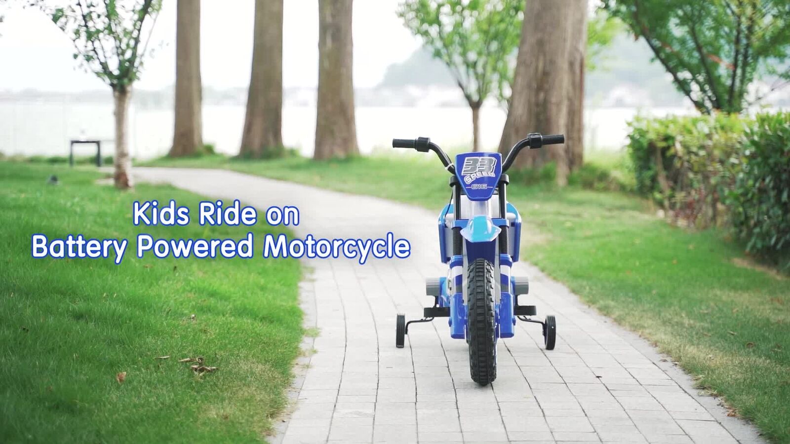 TOBBI 12V Electric Dirt Bike for Kids with Training Wheels - Realistic Motorbike Experience