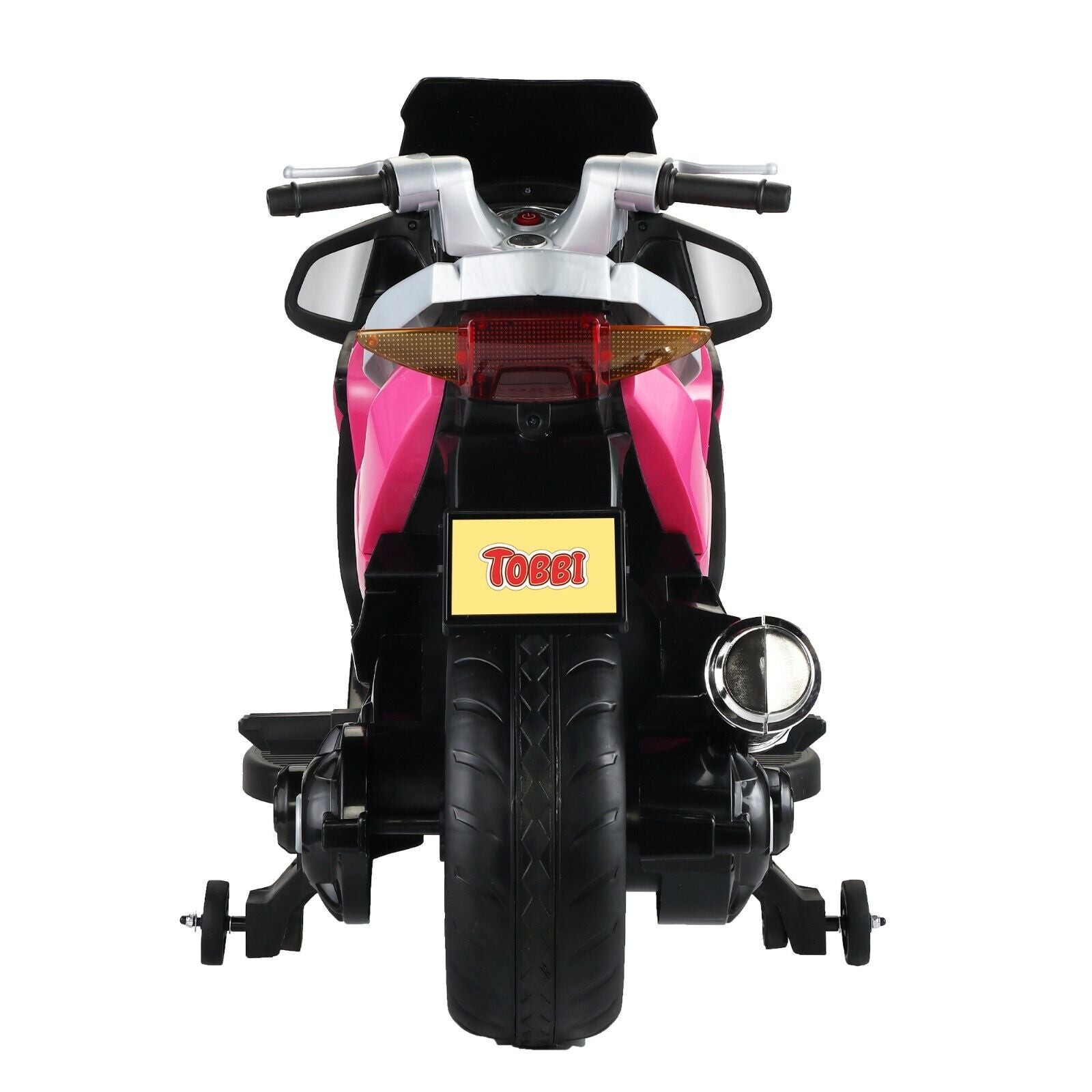 TOBBI 12V Electric Kids Ride-On Motorcycle with Training Wheels