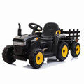 TOBBI 12V Electric Kids Ride On Tractor with Trailer and Lights