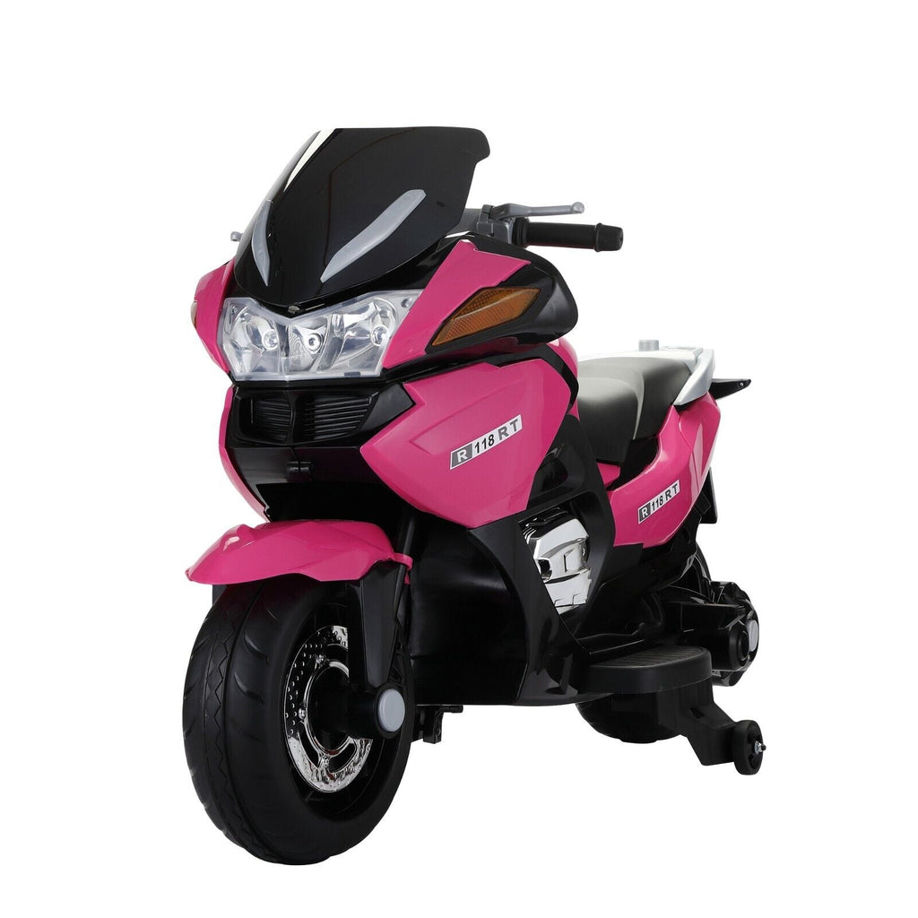 TOBBI 12V Electric Motorcycle Toy for Kids with Training Wheels - Battery Powered Ride-On Fun!