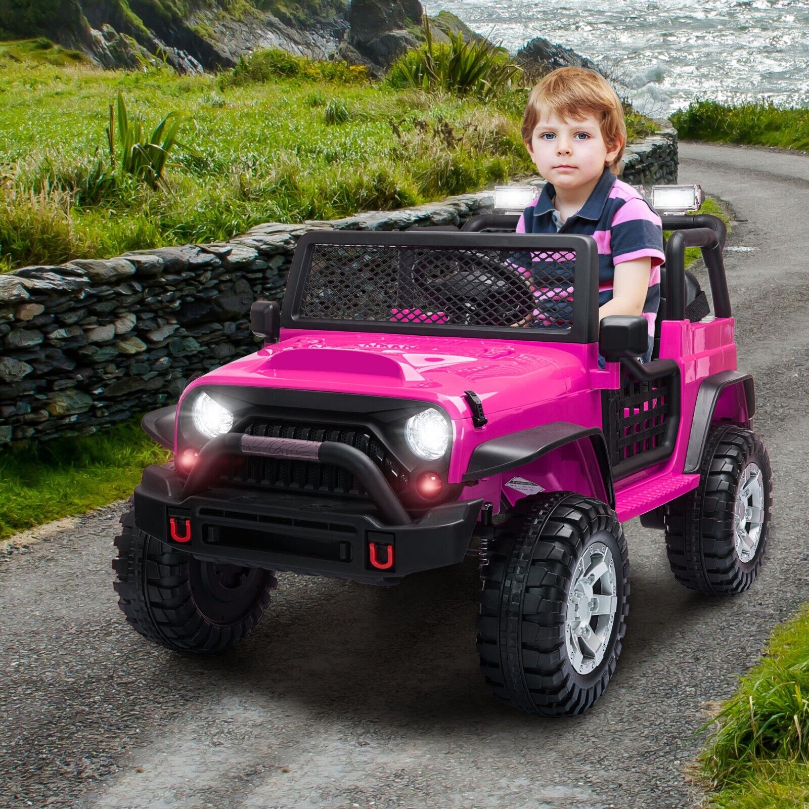 TOBBI 12V Electric Ride-On Truck for Kids with Remote Control