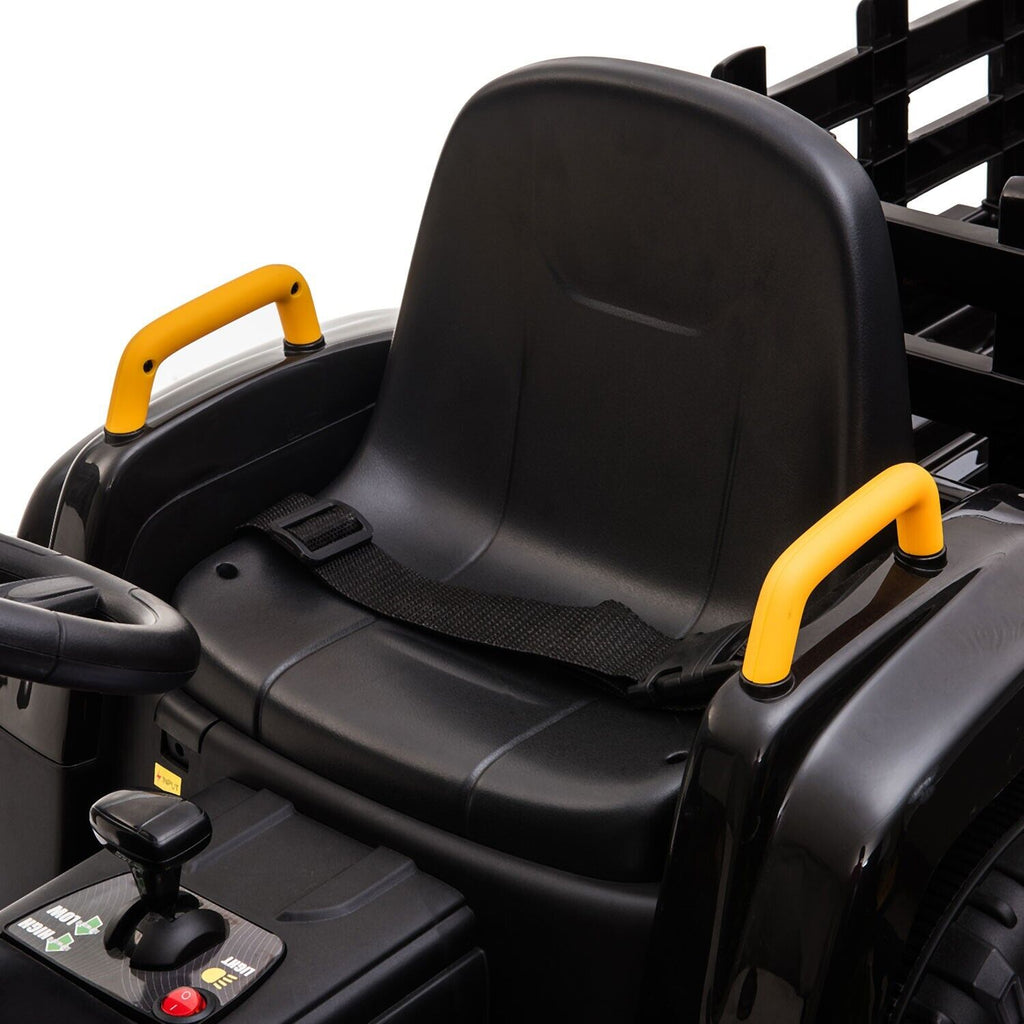 TOBBI 12V Electric Tractor Ride-On Car with Trailer for Kids - Battery Powered Toy Vehicle