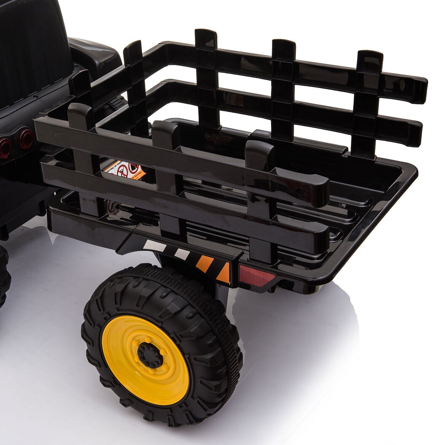 TOBBI 12V Electric Tractor Ride-On Car with Trailer for Kids - Battery Powered Toy Vehicle