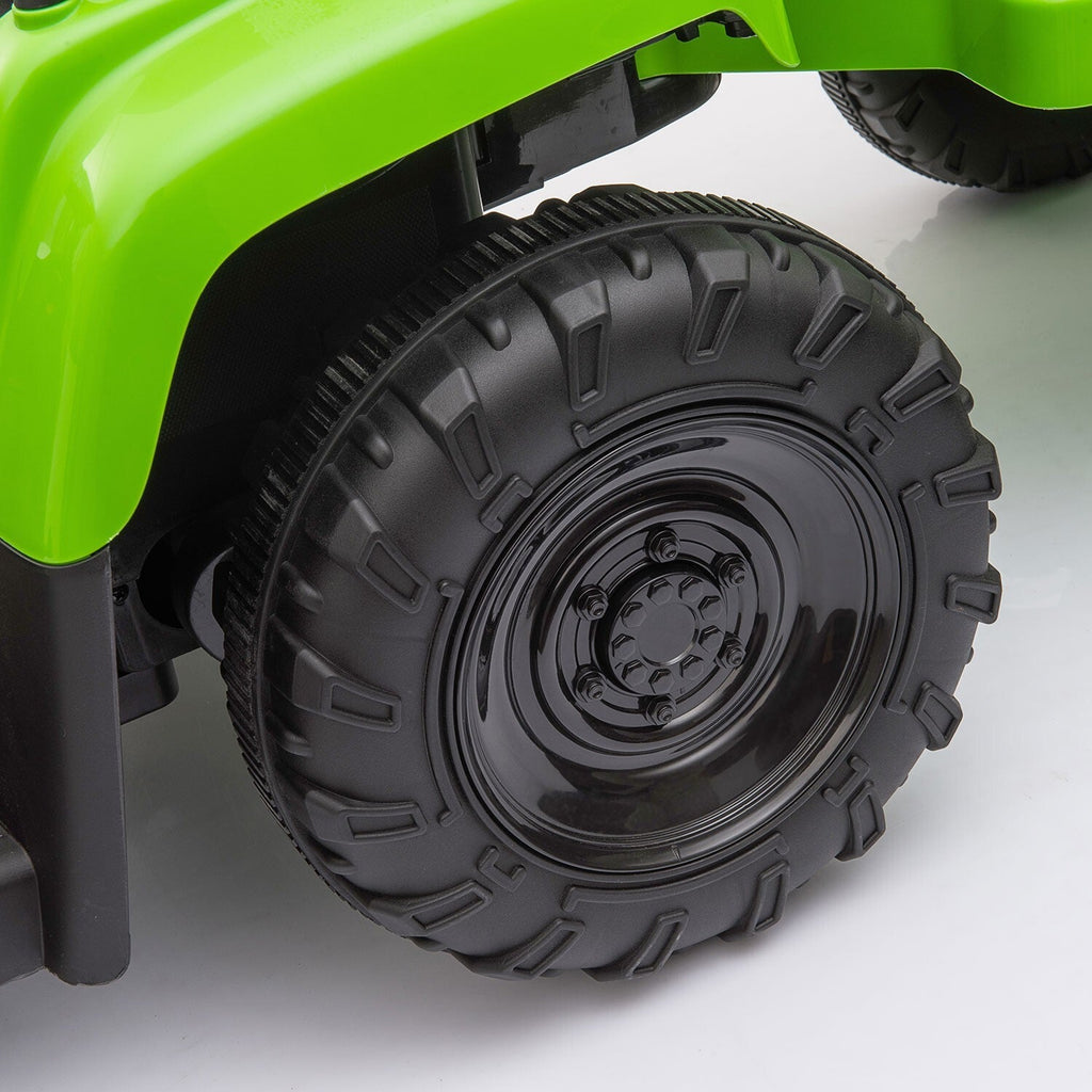 12V Battery-Powered Kids Electric Ride-On Tractor with Trailer Vehicle