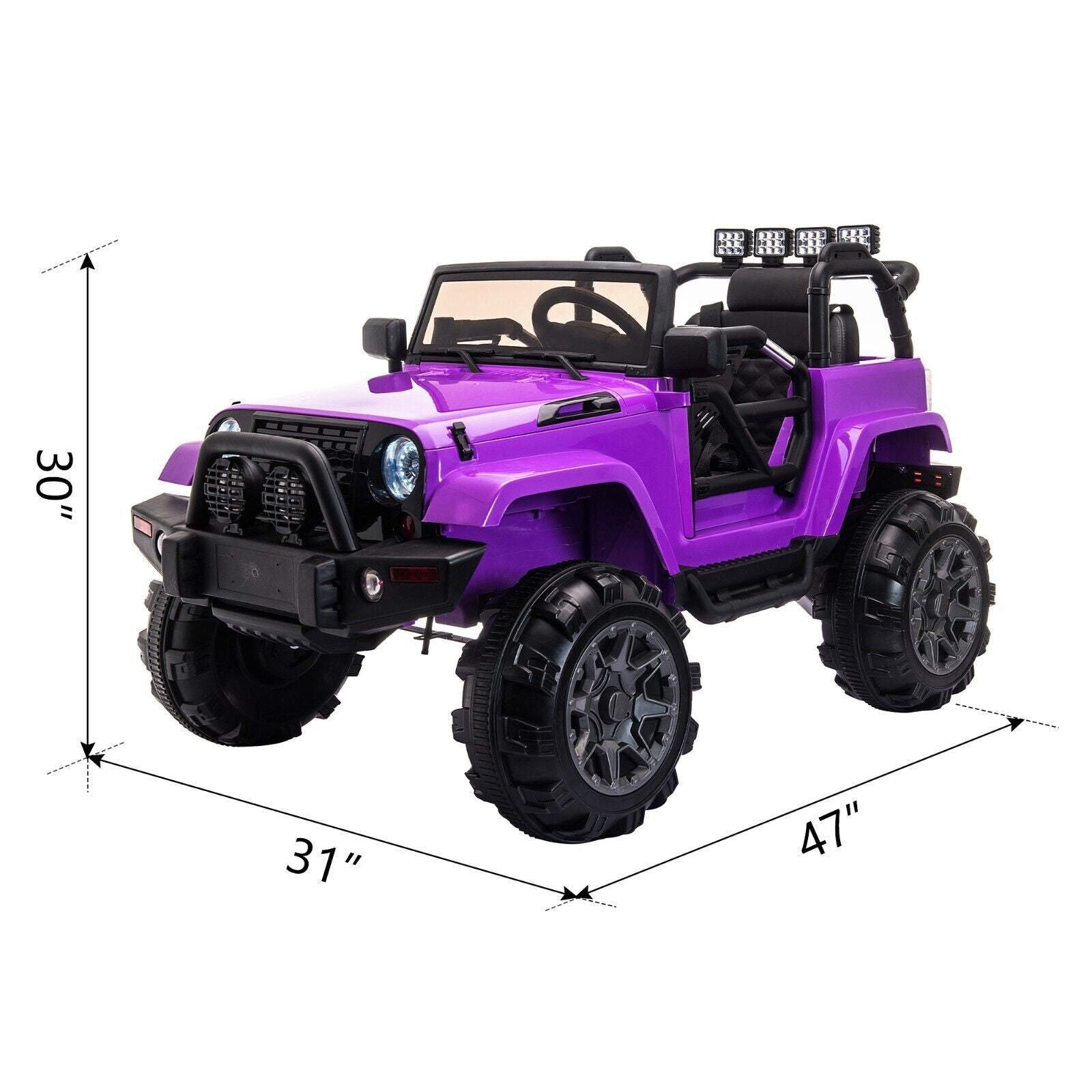 TOBBI 12V Kids Electric Truck with Remote Control, Music, and Horn - Fun Ride-On Car for Children