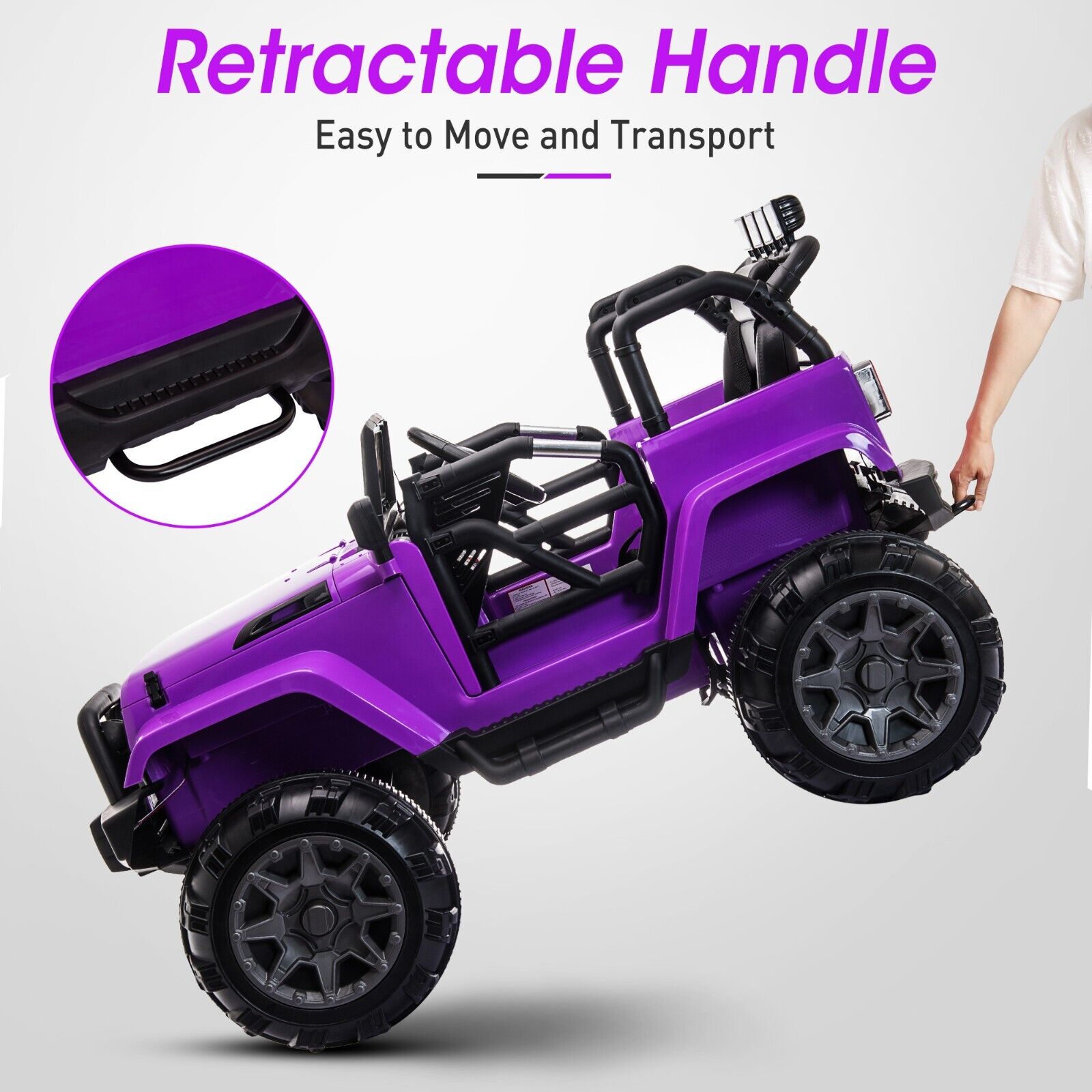 TOBBI 12V Kids Electric Truck with Remote Control, Music, and Horn - Fun Ride-On Car for Children