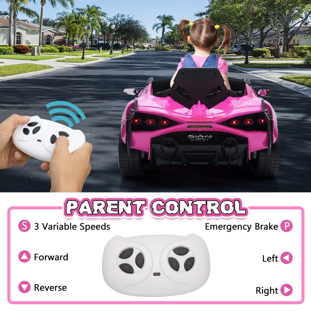 12V Kids Electric Ride-On Lamborghini Sian Car with Remote Control
