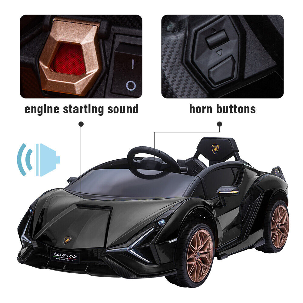 TOBBI 12V Lamborghini Sian Licensed Kids Electric Ride on Car with Parental Remote Control
