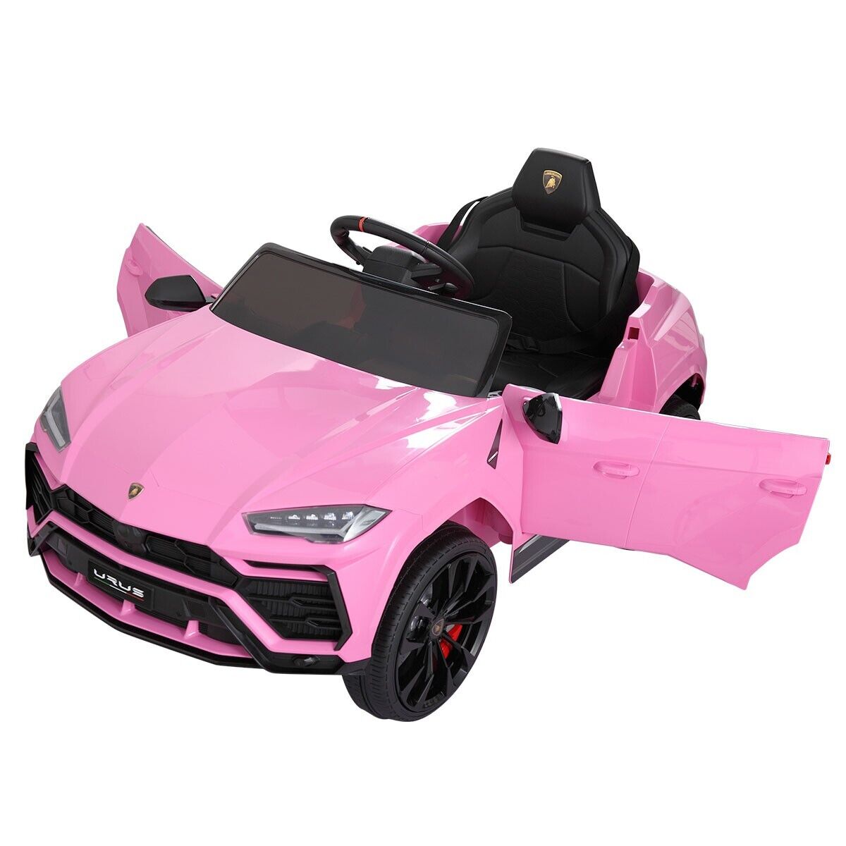 TOBBI 12V Lamborghini SUV Ride-On Car for Kids with Remote Control and MP3 Player, Pink