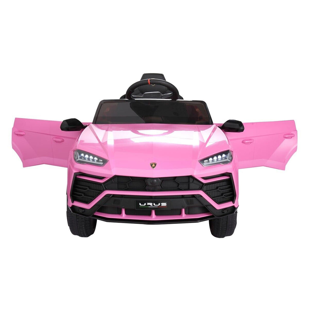 TOBBI 12V Pink Lamborghini SUV Ride-On Car with Remote Control and MP3 Player for Kids