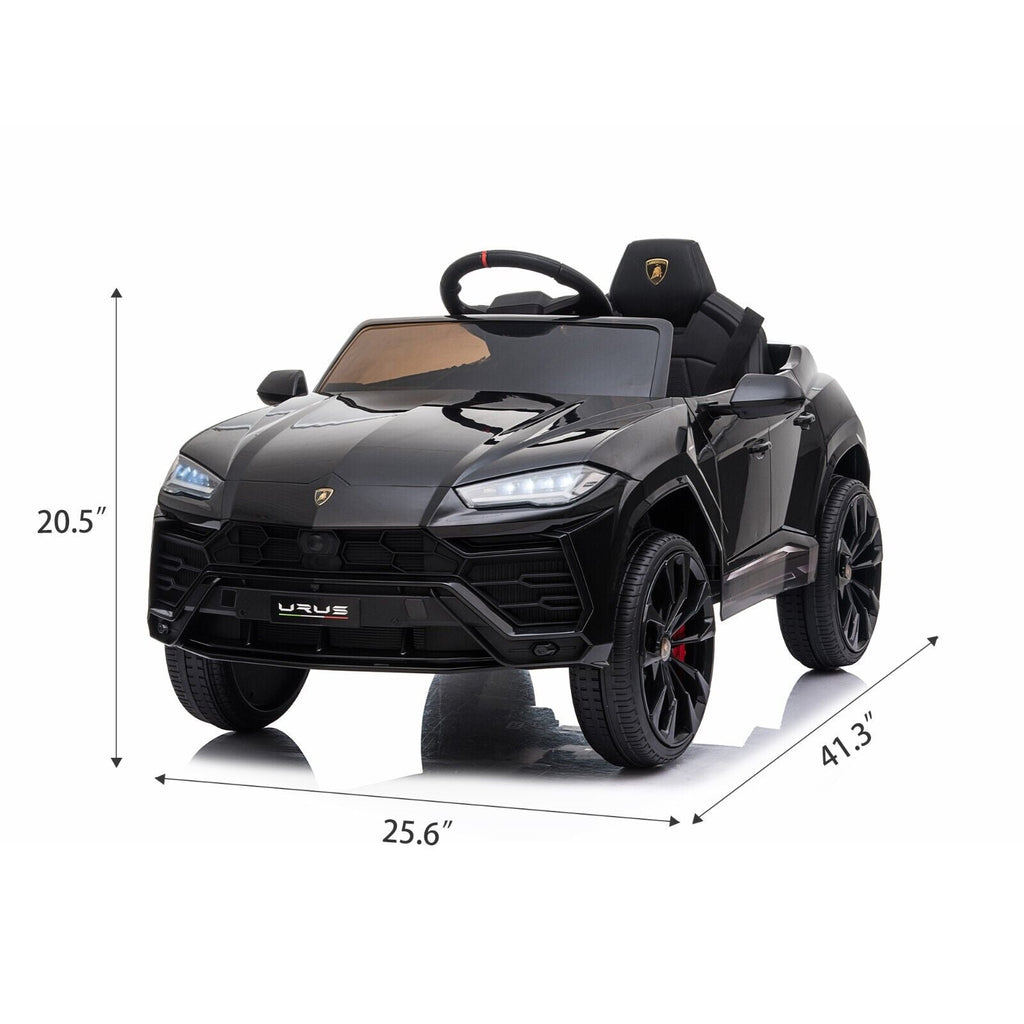 TOBBI 12V Lamborghini Urus Licensed Kids Ride on Car with Music - Black