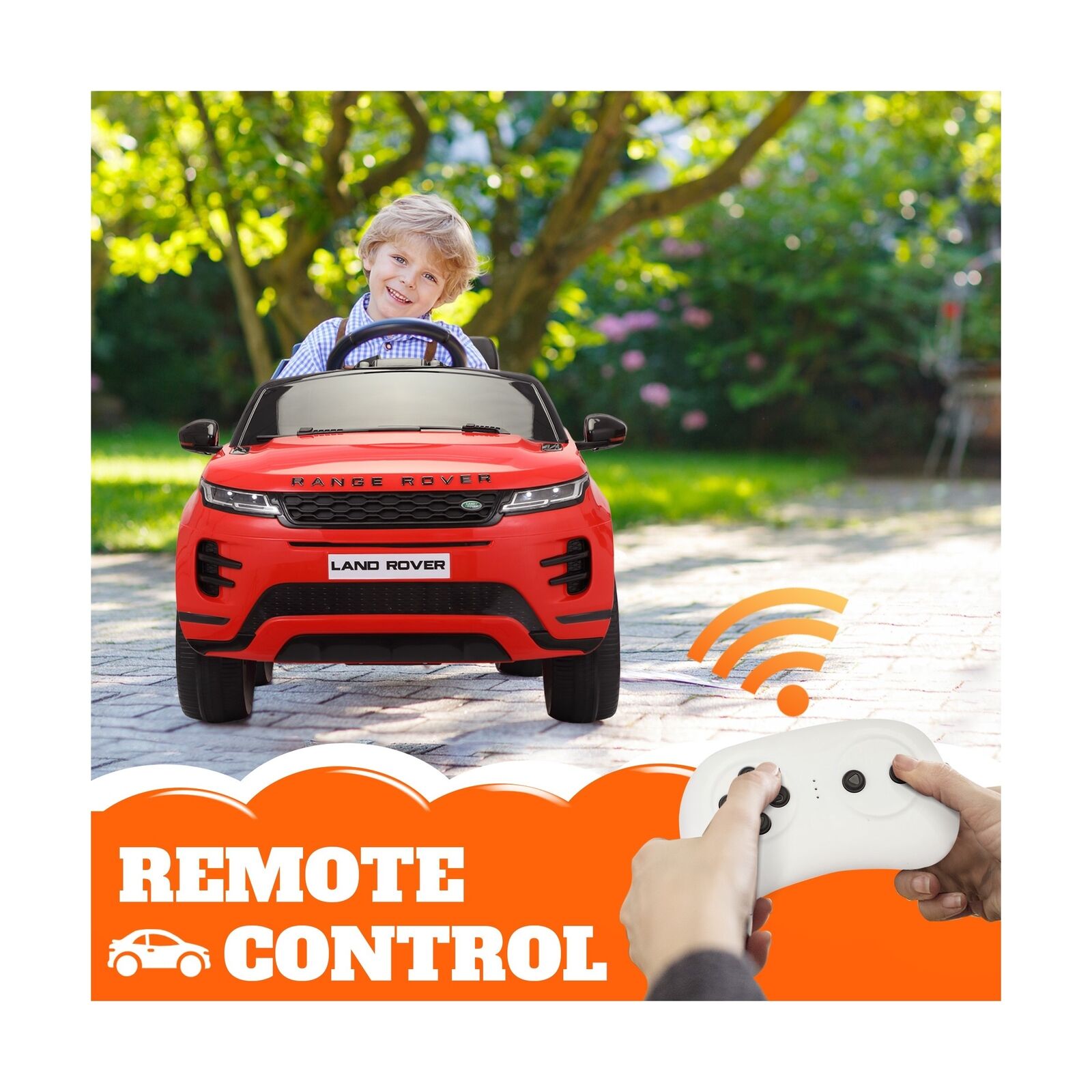 TOBBI 12V Land Rover Licensed Electric Ride-On Car for Kids with Battery Power and Exciting Features