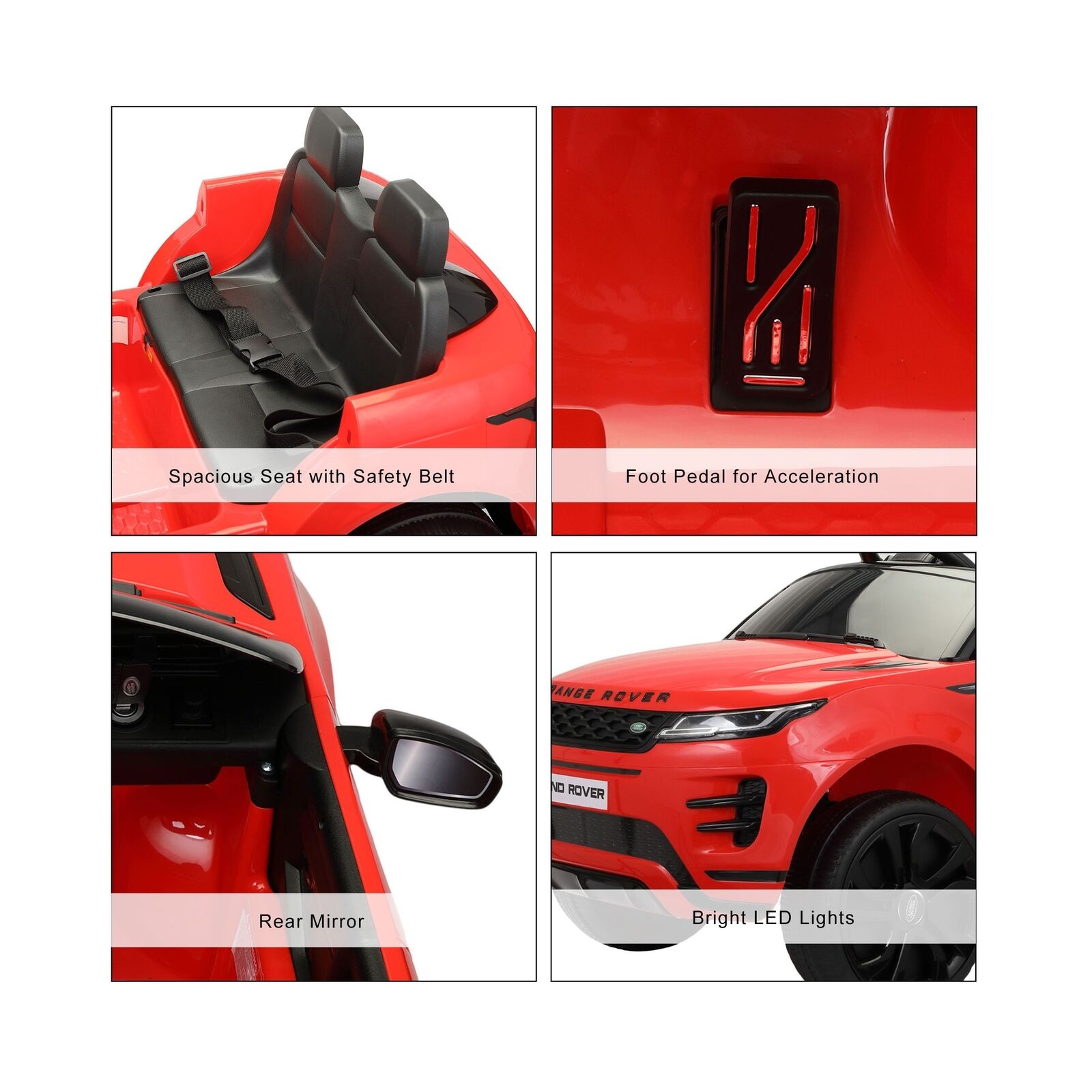 TOBBI 12V Land Rover Licensed Electric Ride-On Car for Kids with Battery Power and Exciting Features