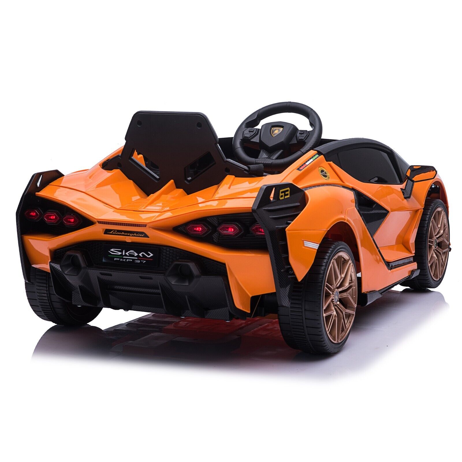 TOBBI 12V Licensed Lamborghini Sian Ride On Car for Kids with Remote Control and Battery Power