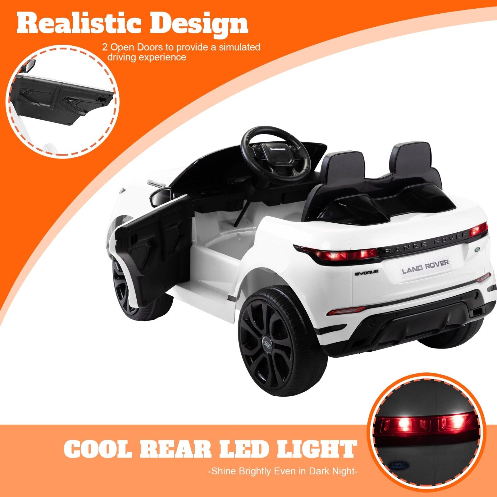 TOBBI 12V Licensed Land Rover Kids Ride On Car with Remote Control - Perfect Gift for Young Drivers