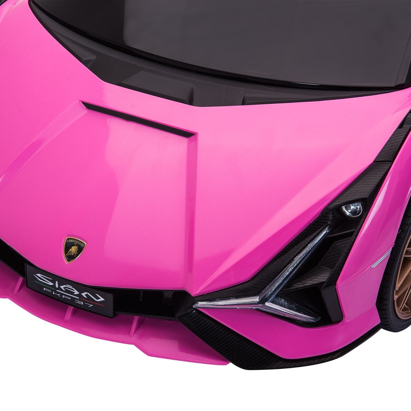 TOBBI 12V Licensed Pink Lamborghini Sian Kids Ride On Car with Remote Control - Plastic Toy for Endless Fun