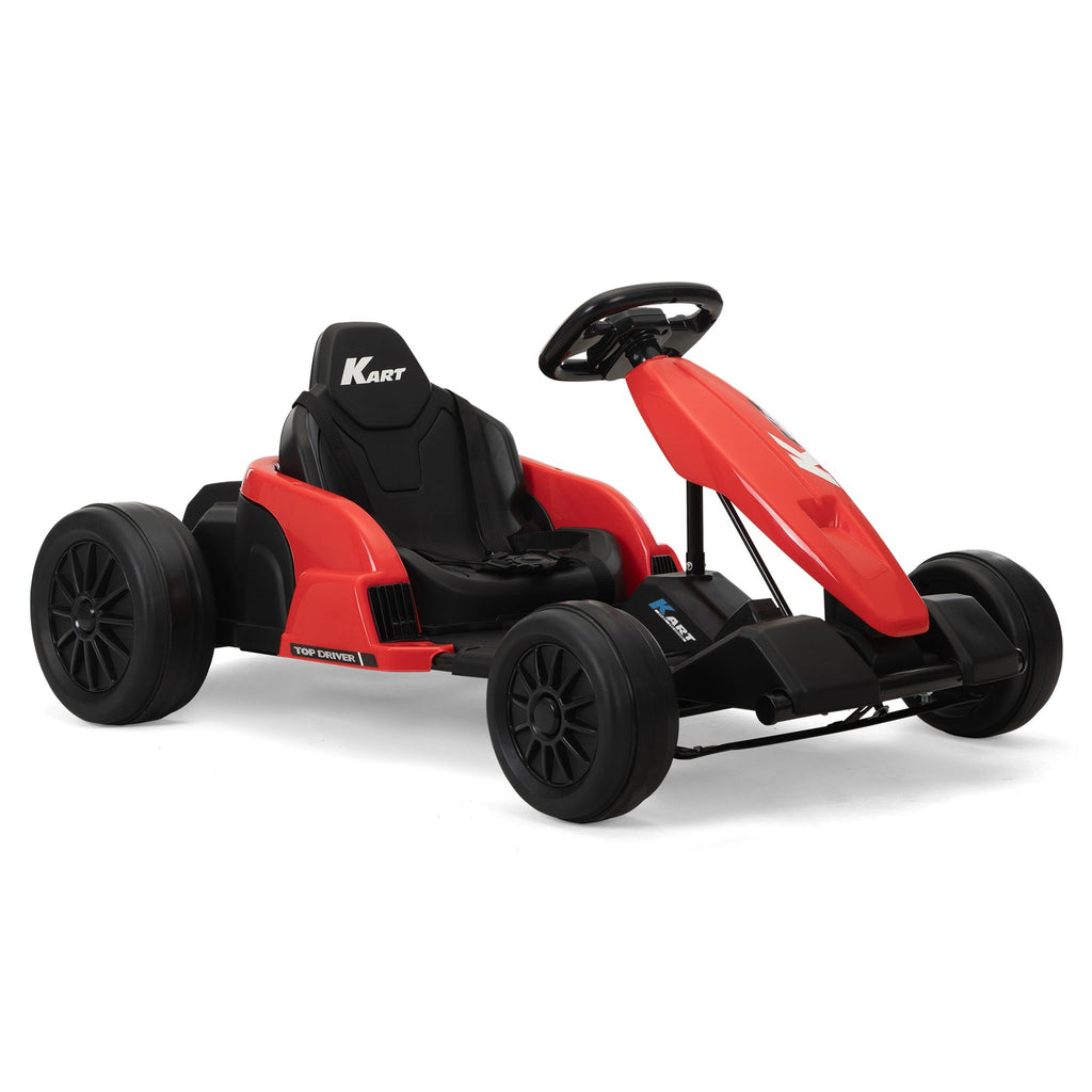 24V Kids Electric Drifting Go-Kart with Dual 85W Motors, 8mph Max Speed, and Built-in Music