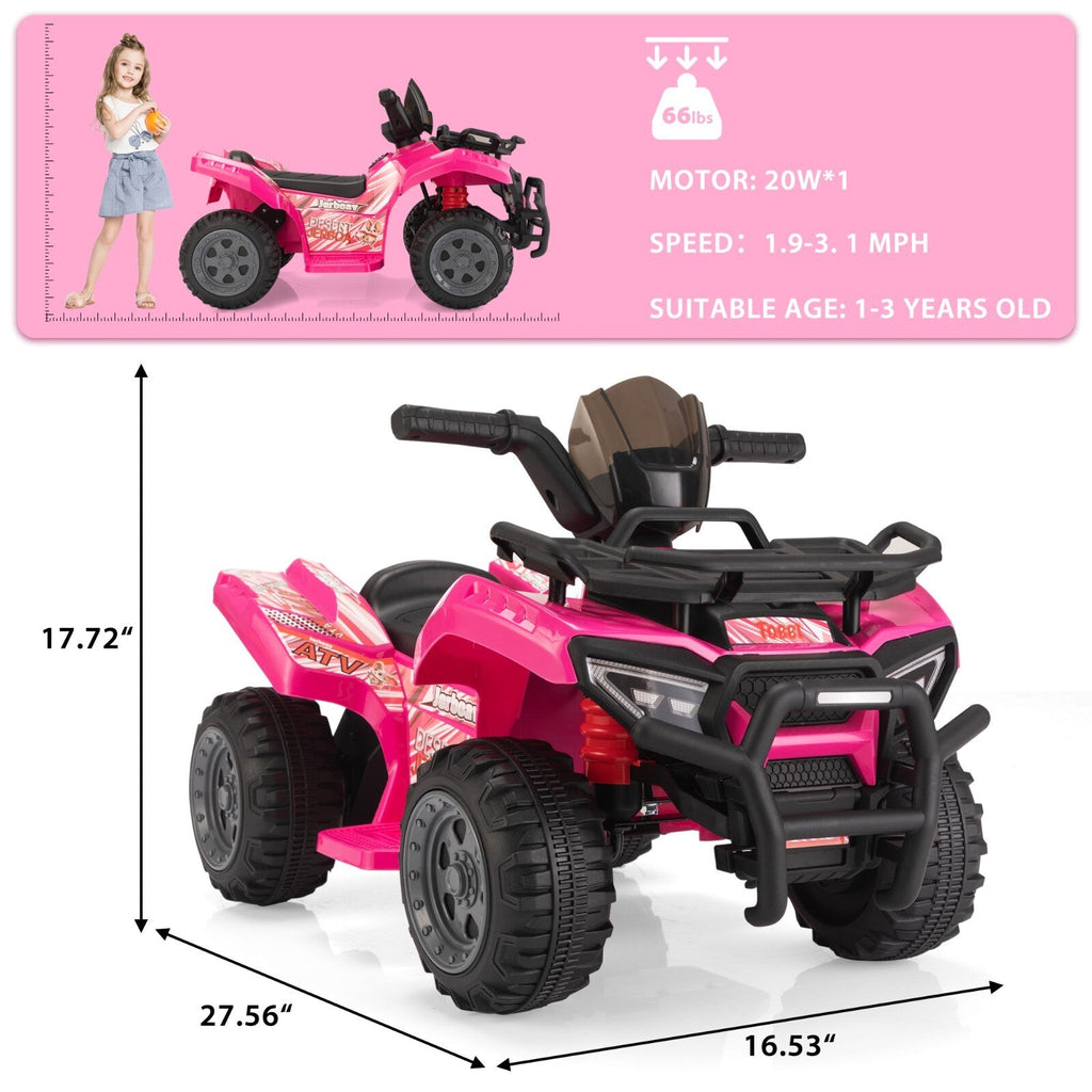 6V Electric Kids ATV Quad 4-Wheeler Ride-On Toy Car with Music