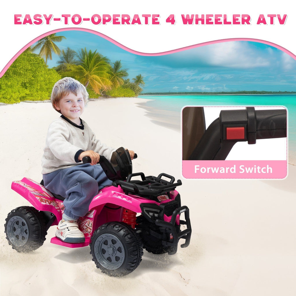 6V Electric Kids ATV Quad 4-Wheeler Ride-On Toy Car with Music