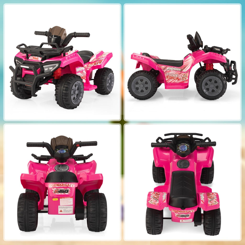 6V Electric Kids ATV Quad 4-Wheeler Ride-On Toy Car with Music