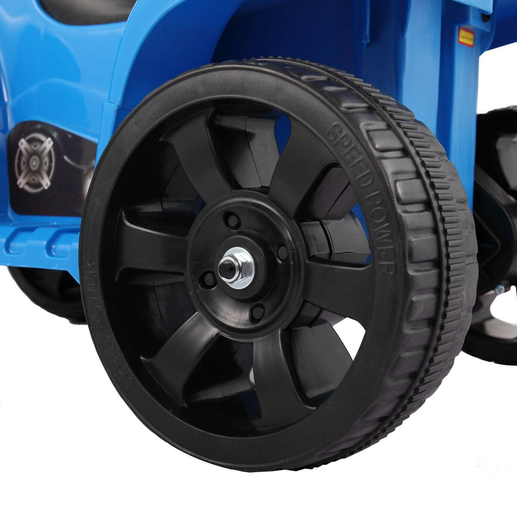 Kids Electric Ride-On ATV Quad Car Toy with LED Headlights and Speed Indicator