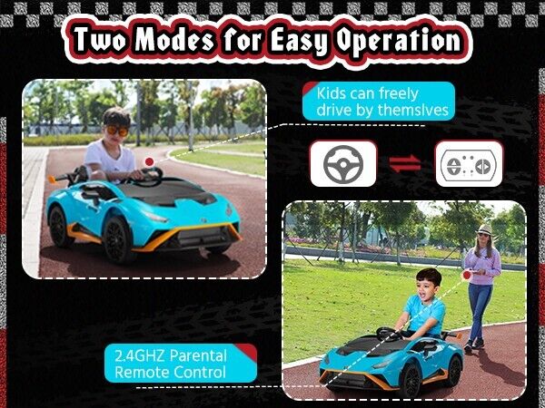 TOBBI Licensed Lamborghini RC 12V Electric Ride-On Car for Kids