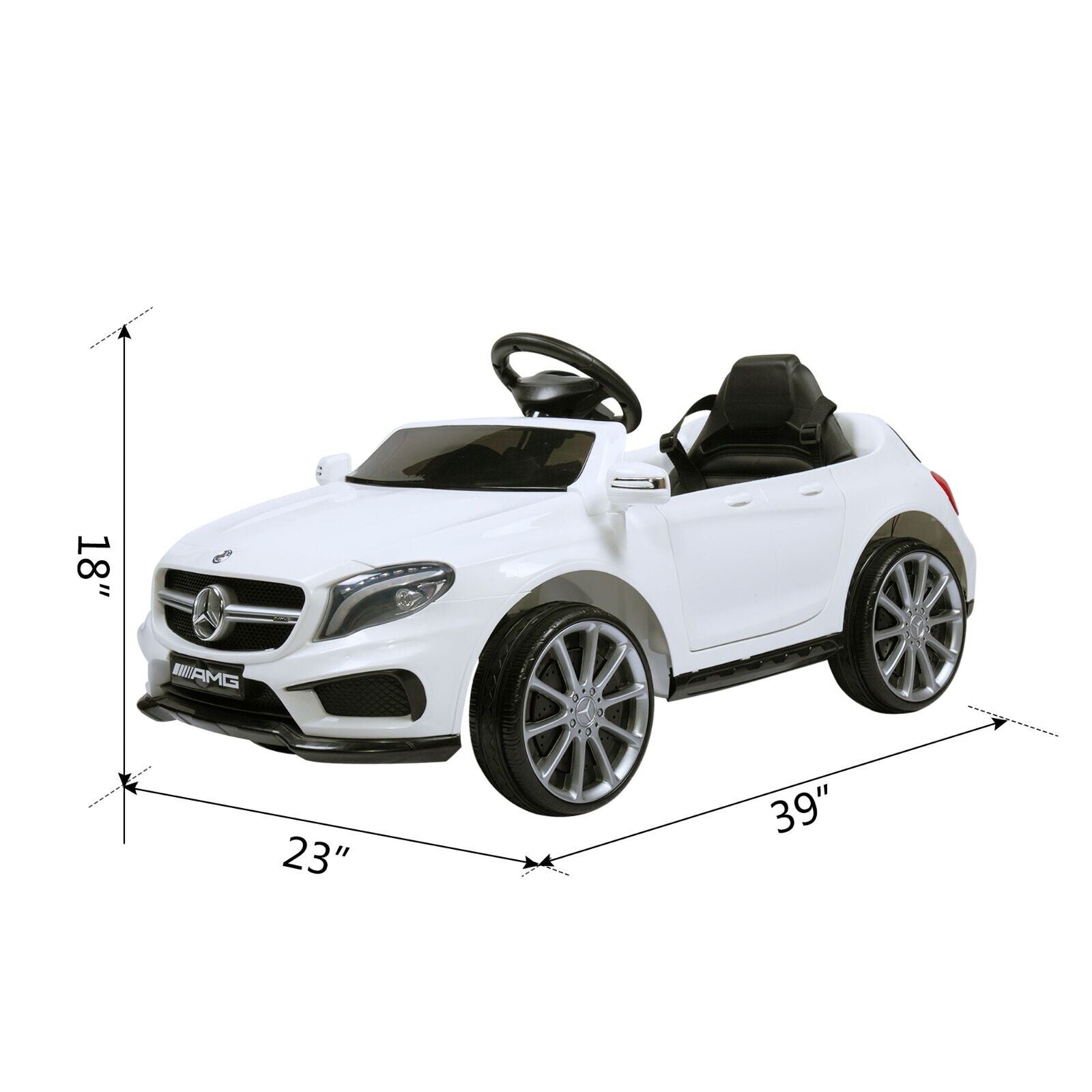TOBBI Mercedes Benz Licensed Kids Electric Ride-On Car with Remote Control and MP3 Player