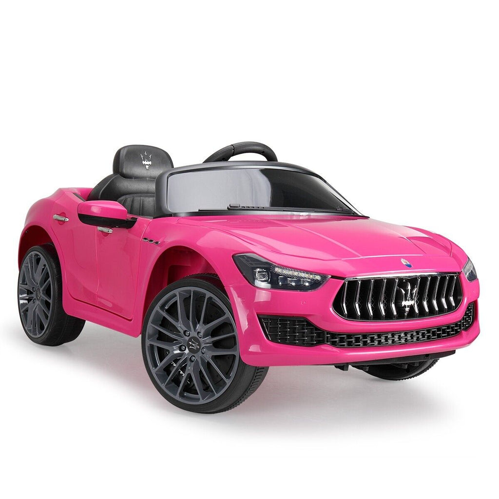 TOBBI Pink Licensed Maserati Gbili Kids Ride on Toy 12V Battery Powered Car with Remote Control