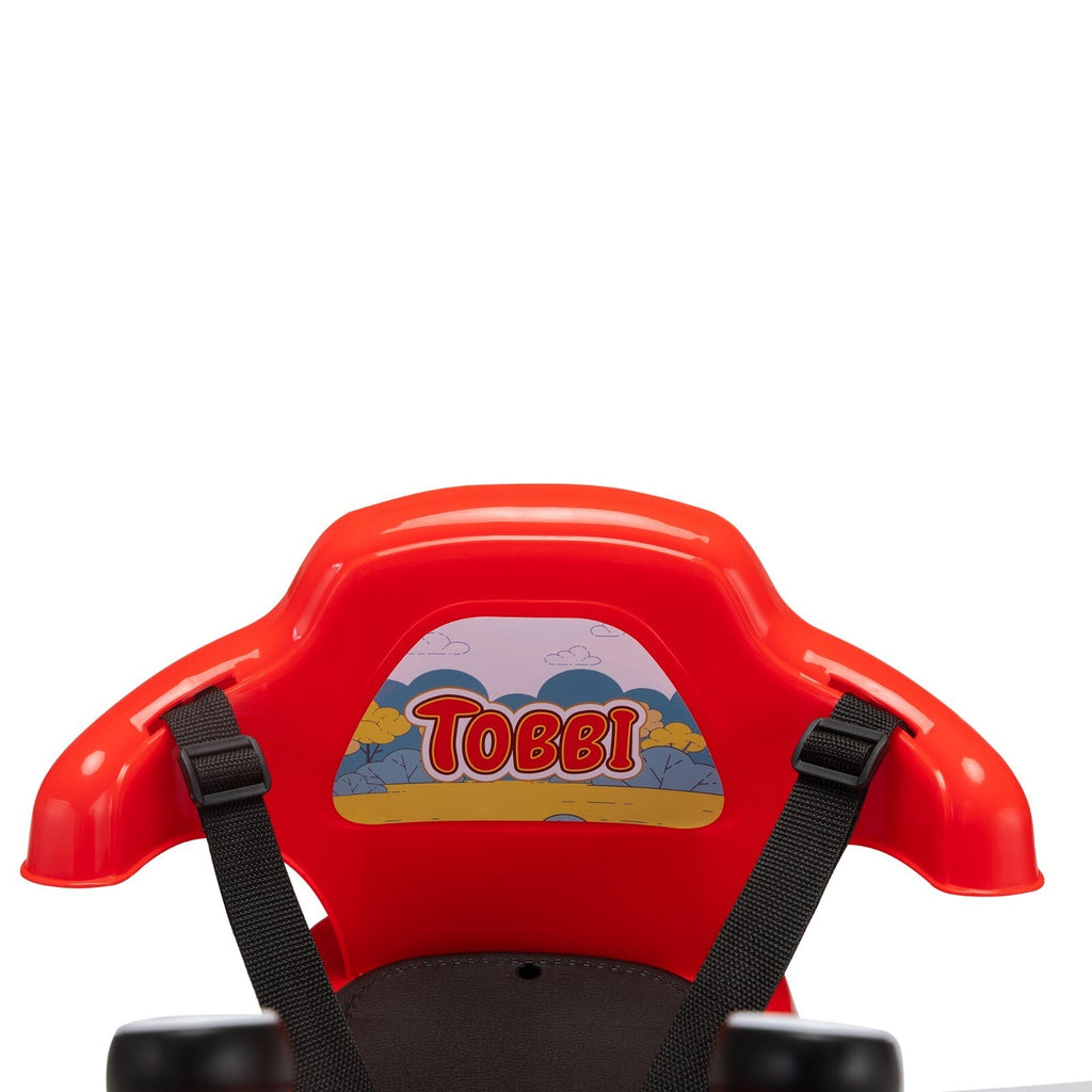 360° Spinning Ride-On Bumper Car for Kids with Remote Control and LED Lights, Red