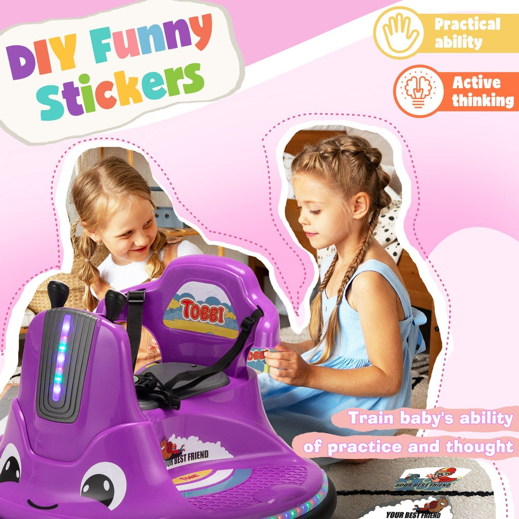 12V Electric Snail Bumper Ride-On Toy Car Battery Powered for Kids
