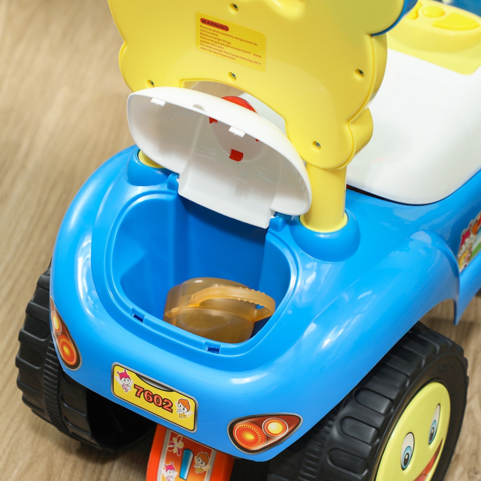 Toddler Push Foot-to-Floor Sliding Ride-On Car for Kids Blue